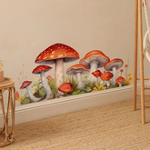 Mushroom Bloom - Cartoon Paddestoel & Bloemen Muurstickers